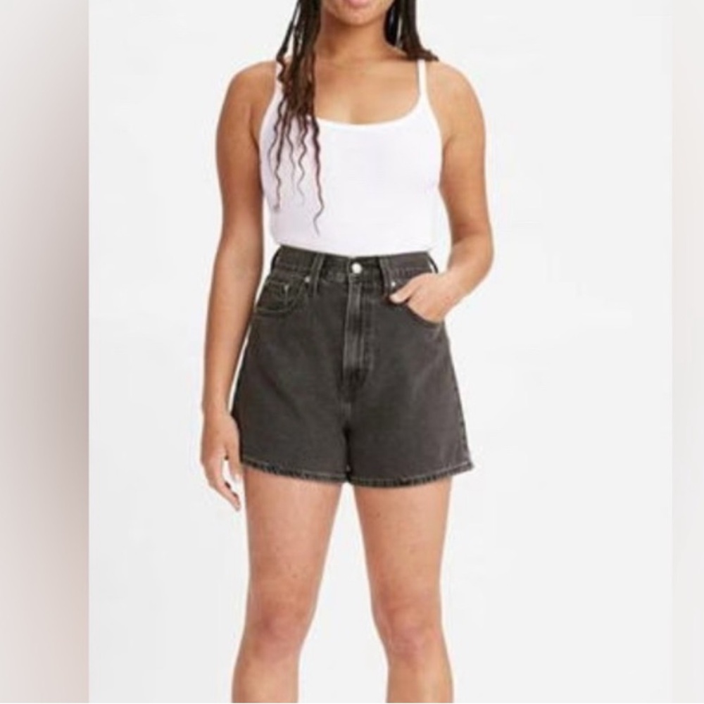 Classic Black High-Waisted Jean Shorts
